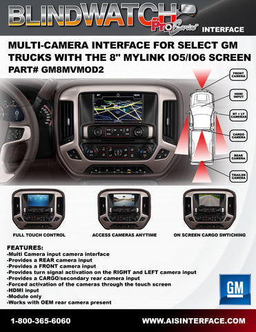 CAMERA INTERFACE 8" IO5/IO6 PART#GM8MVMOD2