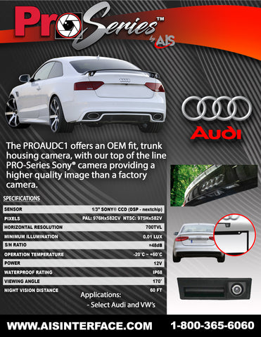 AUDI REAR CAMERA VW REAR CAMERA