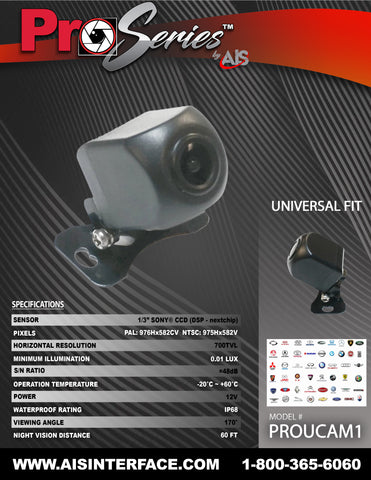 PRO SERIES CAMERA PART#PROUCAM1